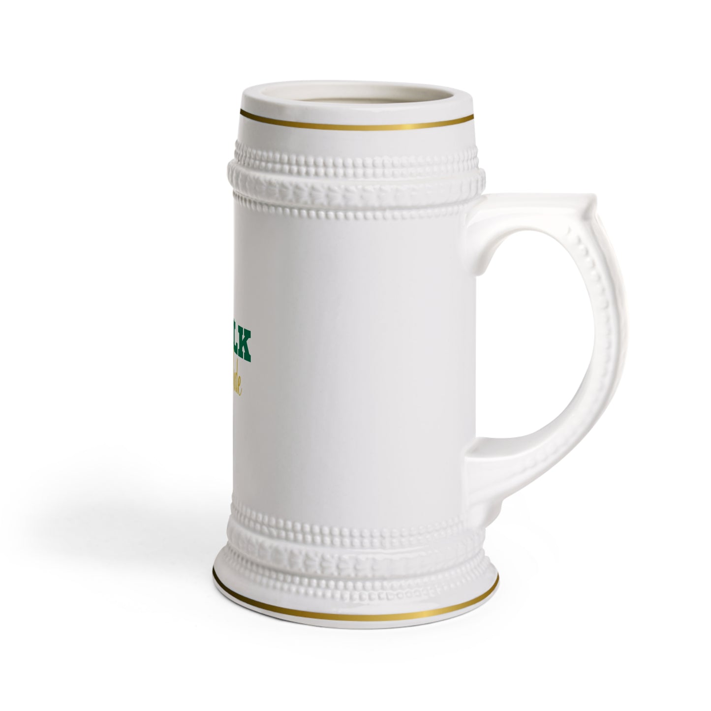 Norfolk State University "Norfolk Made" Ceramic Beer Stein – Vintage Green & Gold Beer Mug